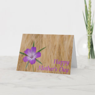 Minuscule Fleur violette Carte de Fête des Mères