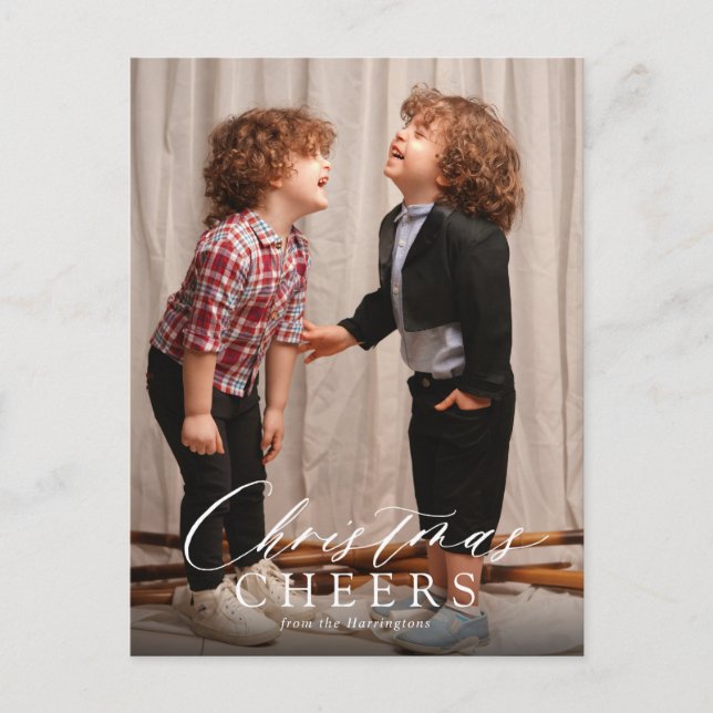 Minuscule Script Christmas Cheers Carte postale de (Devant)
