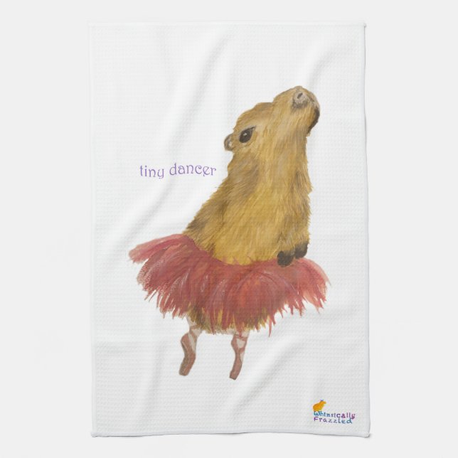 Minuscule Serviette de thé Capybara Dancer (Vertical)
