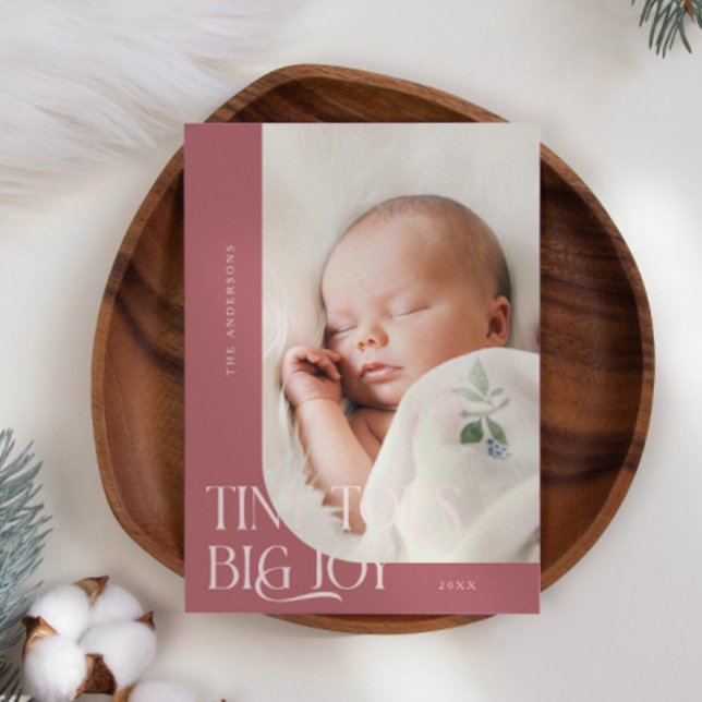 Minuscules orteils Gros Joy Rose Photo Faire-part  (Créateur téléchargé)