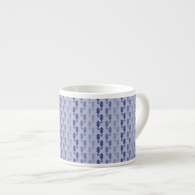 Minuscules Seahors Blue Lavender Espresso Mug (Devant droit)