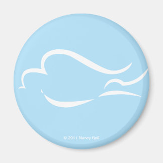 Mir signifie Paix White Dove Magnet