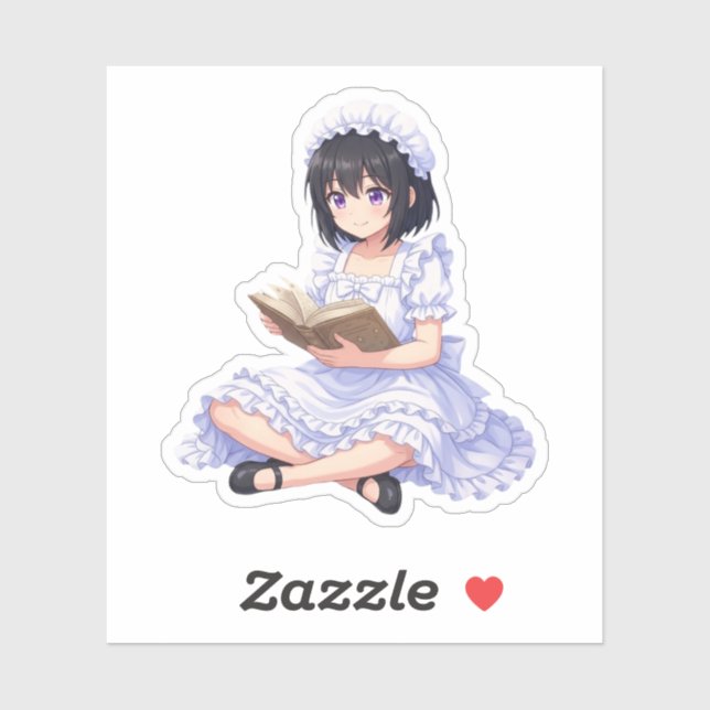 Mirabella Reading – Cute Character Sticker (Feuille)
