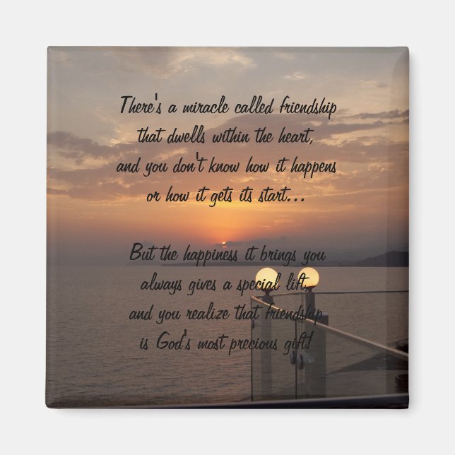 Miracle Of Friendship Poem Magnet (Devant)