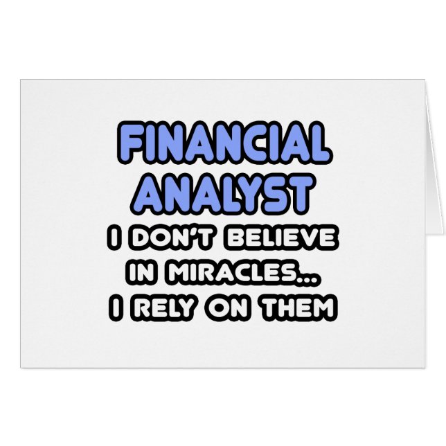 Miracles et analystes financiers (Devant horizontal)