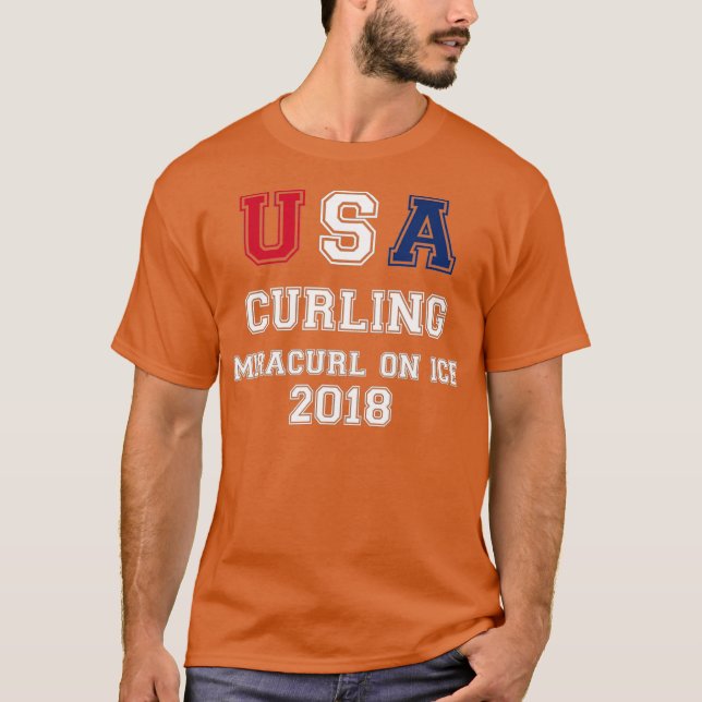 Miracurl De Curling Américain Sur Tshirt Ice 2018 (Devant)