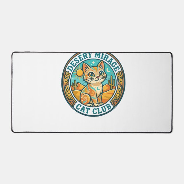 Mirage du désert Chat Idée cadeau pour maman de ch (Recto)
