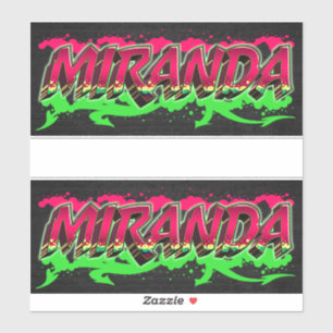 Miranda prénom autocollant graffiti sticker