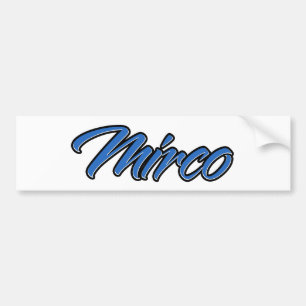 Mirco Nom bleu Autoaufkleber Sticker