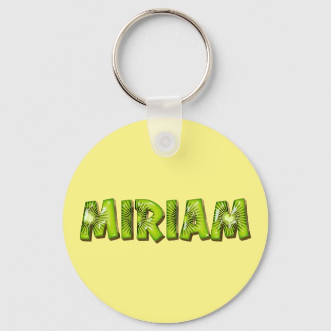 Miriam Name Kiwi Design Porte-clés (Recto)