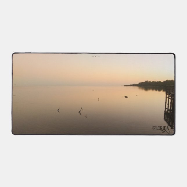 Miroir de Floride Lever de soleil sur l'océan Phot (Recto)