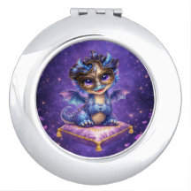 Miroir de Maquillage de Poche Galaxie Violette Dra