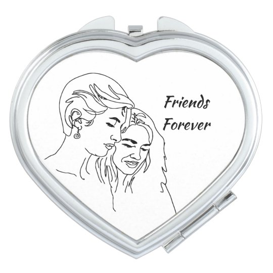 Miroir De Poche Amis Citation Pour Toujours D Amitie De Dessin Au Zazzle Fr