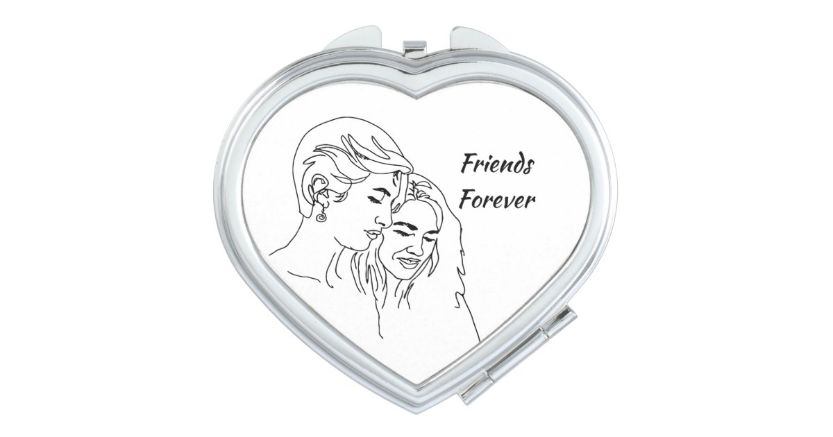 Miroir De Poche Amis Citation Pour Toujours D Amitie De Dessin Au Zazzle Fr