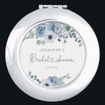 Miroir De Poche Cadeau de femme de ménage bleu pâle<br><div class="desc">Dusty bleu floral bridesmaid cadeau Compact Mirror Matching articles disponibles.</div>