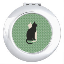 Choisir Couleur Noir Blanc Chat Duo Yin Yang Style