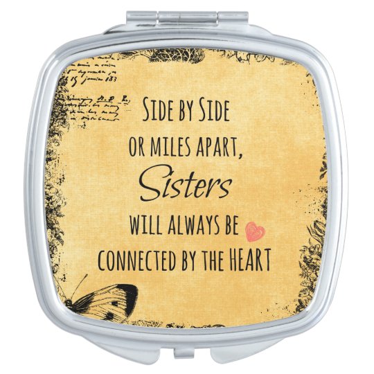 Miroir De Poche Citation De Soeurs Zazzle Fr