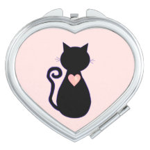 Cœur et chat noir