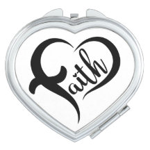 Faith Heart Shape Inspiration Black Typographie