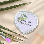 Miroir De Poche Femme d'honneur Palm Leaf N'importe quelle fête nu<br><div class="desc">Un cadeau de fête de mariée à personnaliser pour votre femme de chambre d'honneur - ou toute autre personne dans votre fête de mariage. Maid of Honor est écrit en calligraphie manuscrite tourbillonnant et, vous pouvez facilement passer à un autre rôle, en entrant l'outil de conception. Le design comporte une...</div>