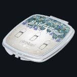 Miroir De Poche Mariage de la servante romantique Peacock<br><div class="desc">Mariage Peacock romantique personnalisé miroir compact</div>
