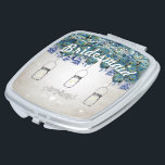 Miroir De Poche Mariage de la servante romantique Peacock<br><div class="desc">Mariage Peacock romantique personnalisé miroir compact</div>