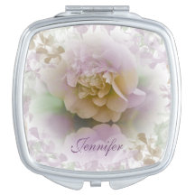 Miroir nommé fait sur commande de fleur romantique