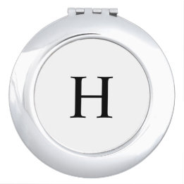 Miroir De Poche Monogramme Moderne Élégant