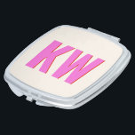 Miroir De Poche Monogramme moderne rose rouge ombre Personnalisé<br><div class="desc">Restez fabuleux en déplacement grâce à notre miroir compact de monogramme moderne rose et rouge. Cet accessoire élégant présente un monogramme audacieux avec un effet d'ombre rose et rouge tendance, le rendant à la fois fonctionnel et à la mode. Parfait pour les retouches et comme cadeau personnalisé, ce miroir ajoute...</div>
