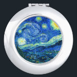 Miroir De Poche soirée étoile vincent van gogh<br><div class="desc">Le célèbre tableau de Van Gogh, "La nuit étoilée". Peint lors de son séjour à l'asile de Saint Rémy dans les années 1880, van Gogh dépeignait les collines ondulantes et les cyprès qu'il voyait depuis sa fenêtre. numériquement amélioré par PixDezines. Copyright © 2008-2016 PixDezines.com™ et PixDezines™ sur zazzle.com. Tous droits...</div>
