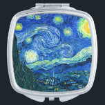 Miroir De Poche soirée starry de vincent van gogh<br><div class="desc">Le célèbre tableau de Van Gogh,  "La Nuit étoilée". Peint pendant son séjour à l'asile de Saint Rémy dans les années 1880,  van Gogh dépeignait les collines ondulantes et les cyprès qu'il voyait depuis sa fenêtre.  Numériquement amélioré par PixDezines.Copyright © 2008-2016 PixDezines.com™ et PixDezines™ sur zazzle.com. Tous droits réservés.</div>