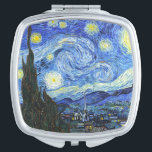 Miroir De Poche VAN GOGH Starry Nuit<br><div class="desc">"van gogh vincent",  nuit étoilée,  "célèbre peinture",  vintage,  étoiles,  ciel,  "fine art",  bleu</div>