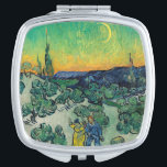Miroir De Poche Vincent van Gogh - Paysage Lune avec couple<br><div class="desc">Paysage de la Lune / Couple Walking parmi les oliviers dans un paysage montagneux avec Crescent Moon - Vincent van Gogh,  Huile sur toile,  1890</div>