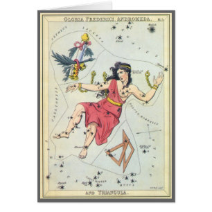 Miroir d'Urania, Carte céleste d'astronomie vintag
