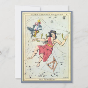 Miroir d'Urania, Carte céleste d'astronomie vintag