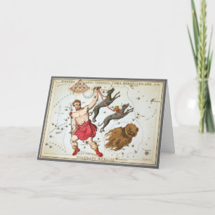 Miroir d'Urania, Carte céleste d'astronomie vintag