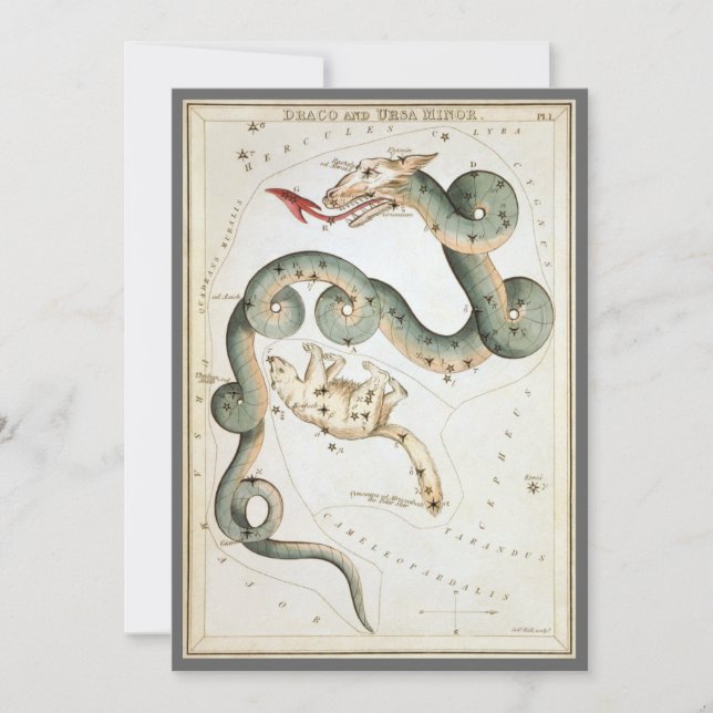 Miroir d'Urania, Carte céleste d'astronomie vintag (Devant)