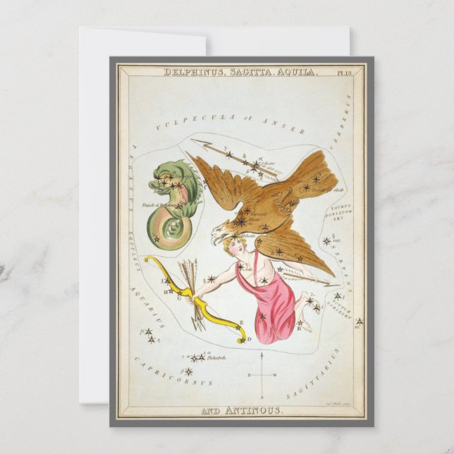 Miroir d'Urania, Carte céleste d'astronomie vintag (Devant)