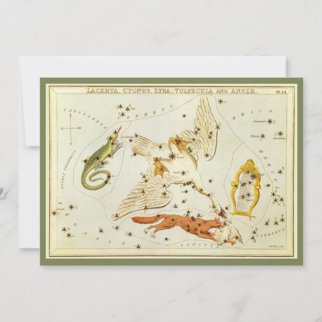 Miroir d'Urania, Carte céleste d'astronomie vintag (Devant)