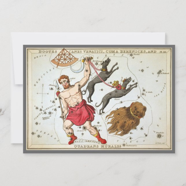 Miroir d'Urania, Carte céleste d'astronomie vintag (Devant)