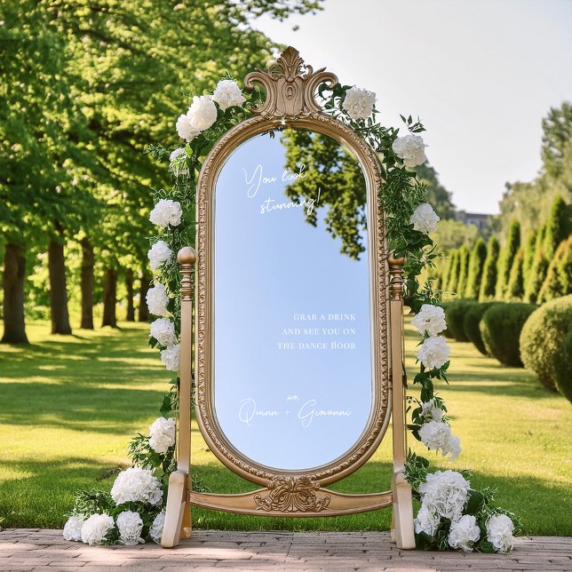 Miroir Selfie | Autocollant de panneau de bienvenu (Créateur téléchargé)