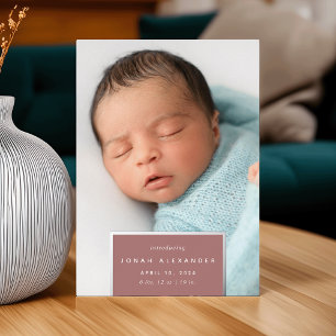Mis au carré Faire-part de naissance en feuille