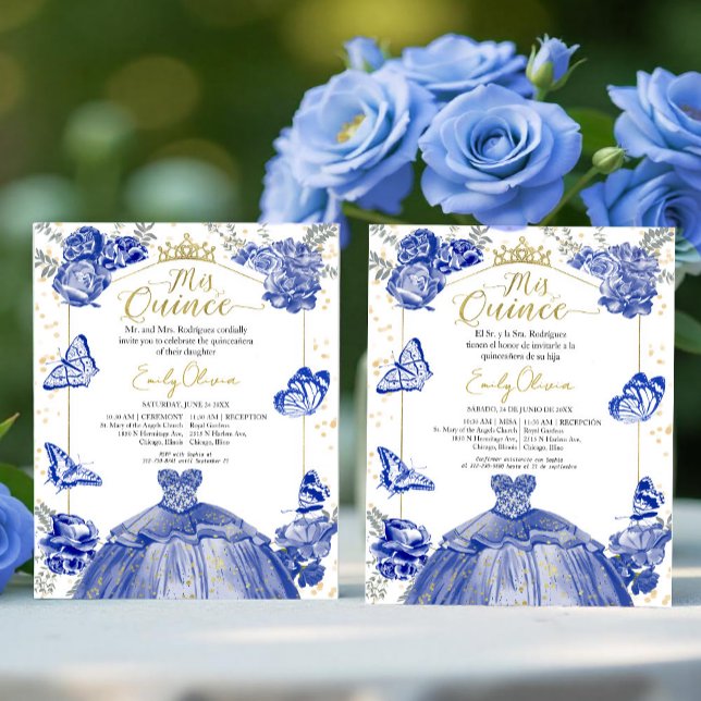Mis Québec Invitation budgétaire Bilingue Royal Bl (Créateur téléchargé)
