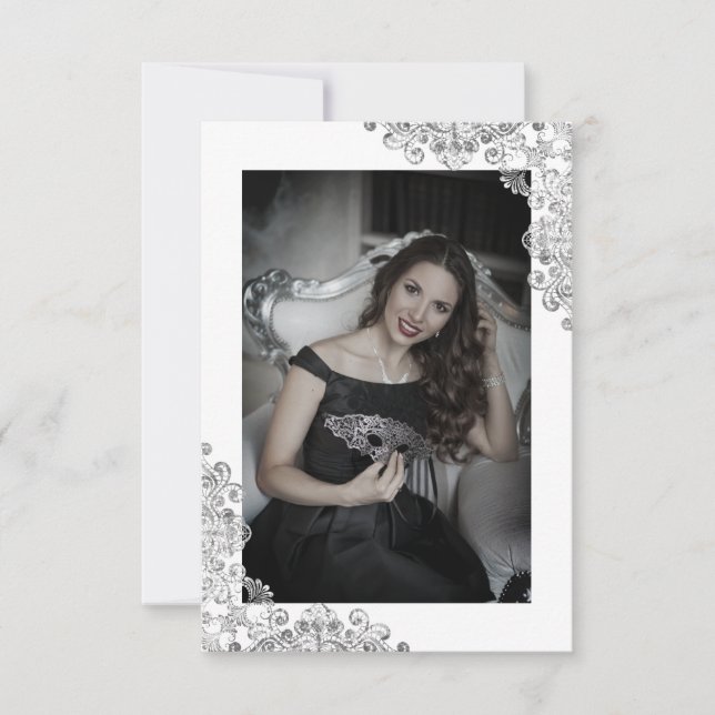 Mis Quince Años Español Efecto Encaje Gris (Devant)