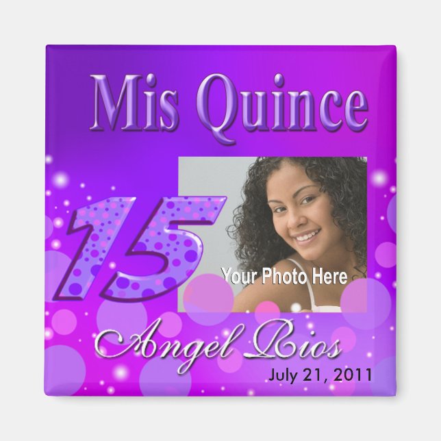 Mis Quince I Photo Party Magnet (Devant)