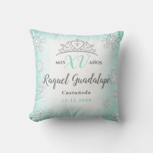Mis XV Winter Wonderland Quinceañera Coussin de la