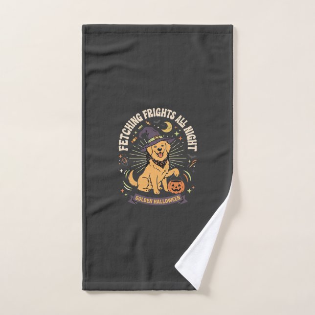 Mischief de chien de race retriever doré pour Hall (Serviette à main)