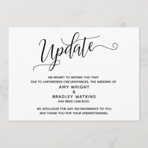 Mise à jour élégante du Faire-part Mariage annulé
