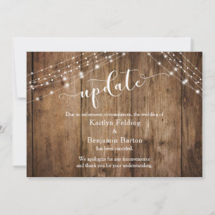 Mise à jour Mariage Annulé, Carte Bois Rustique et
