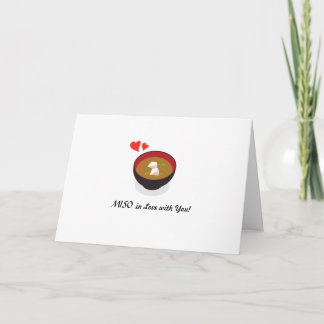 MISO en amour avec vous! Carte de vœux pliées